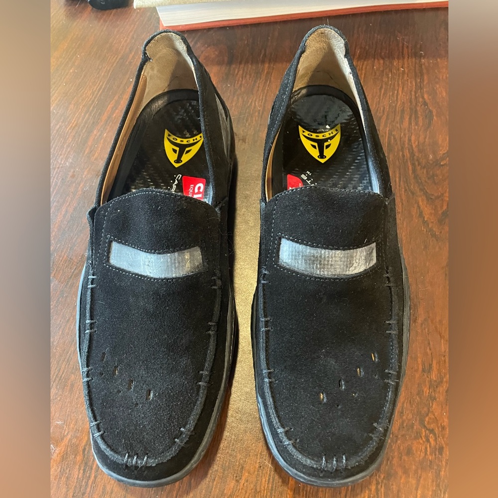 Michael Toschi Mach Carbonlite CIS 8284 Driving Loafers Black Suede